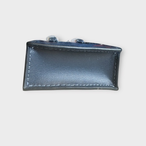 Coach Cherry Print Mini Tote Bag Charm Keychain Leather Gold Hardware - Picture 5 of 6